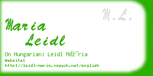 maria leidl business card